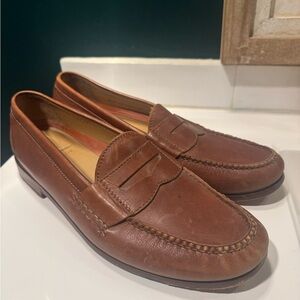 Cole Haan Grand Os Pinch Penny Loafer Slip On Sz 12 Brown Leather C12760